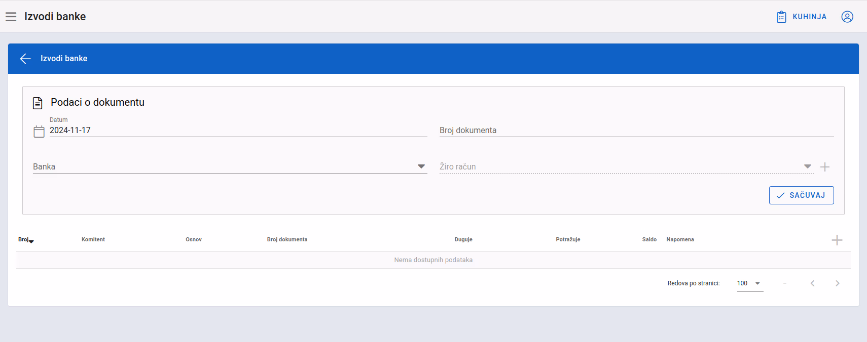 Add bank statement