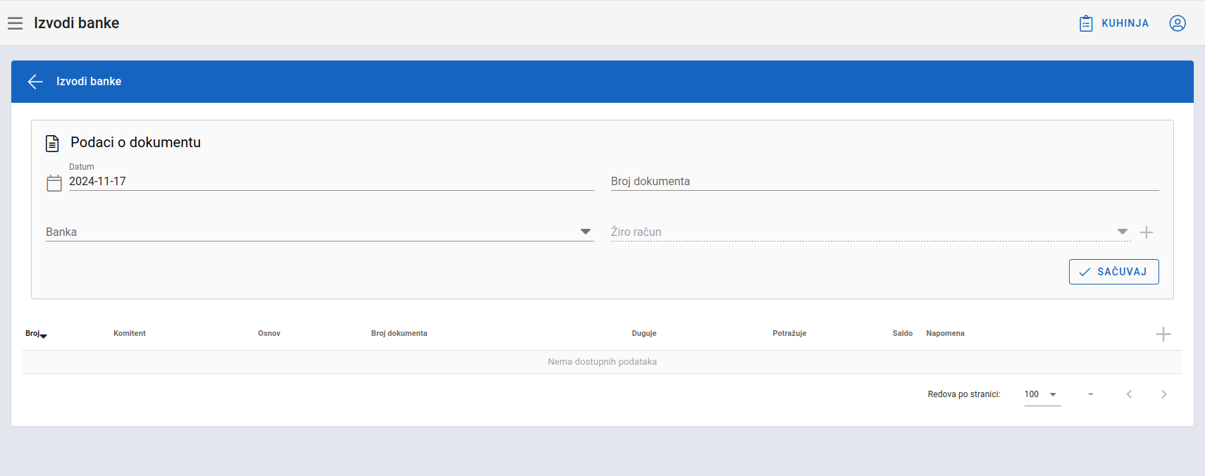 Add bank statement