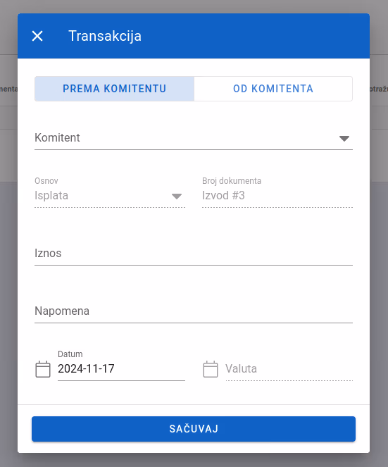 Add transaction