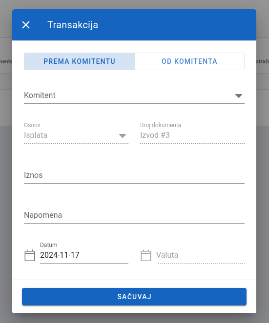 Add transaction
