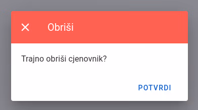 Delete Pricelist