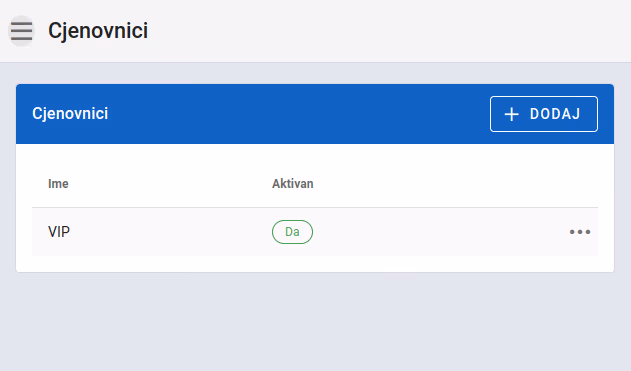 Pricelist
