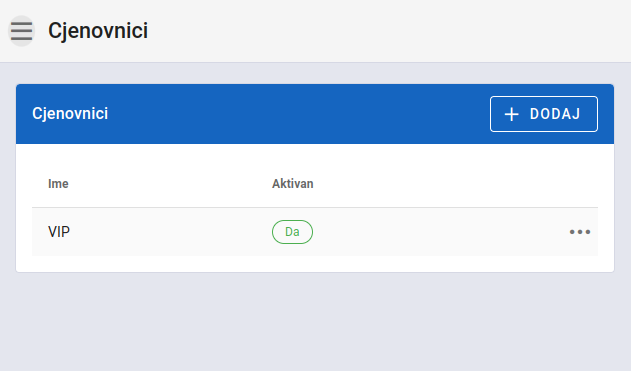 Pricelist