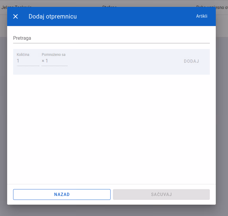 Second part of add delivery-out note-form