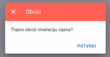 Confirm delete