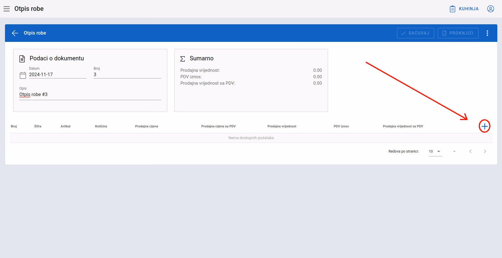 Add items to document icon