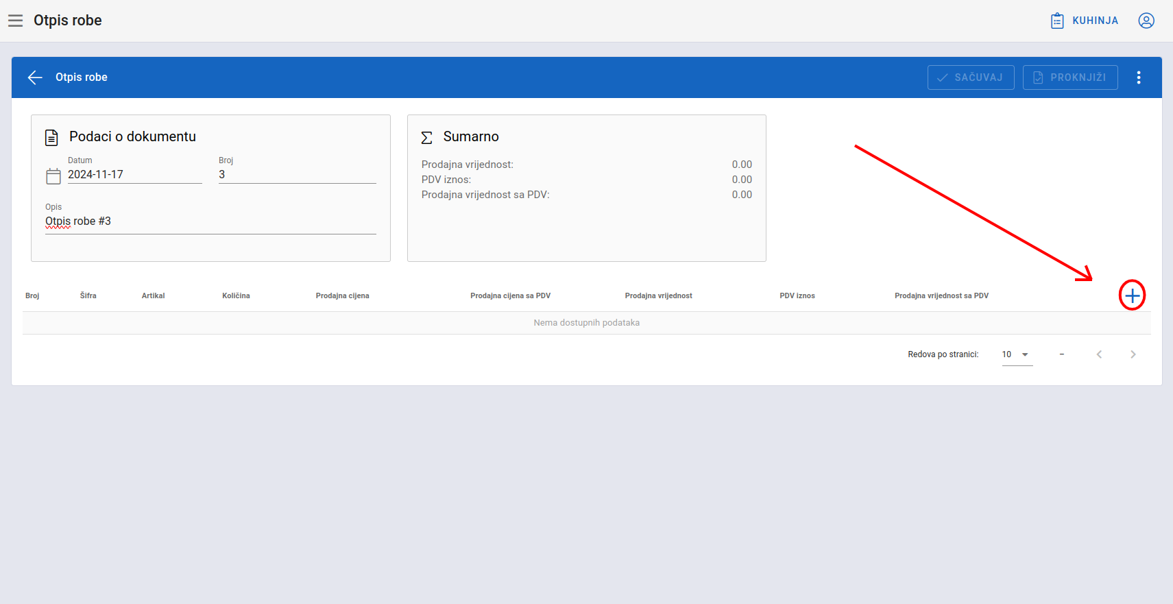 Add items to document icon