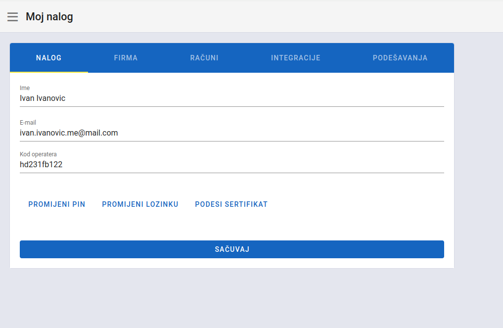 My account