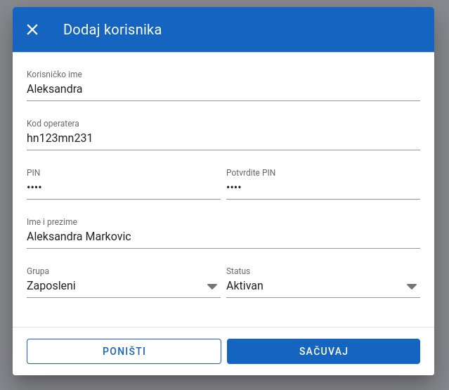 Add user completed