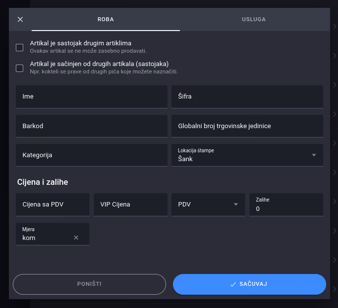 Add article form