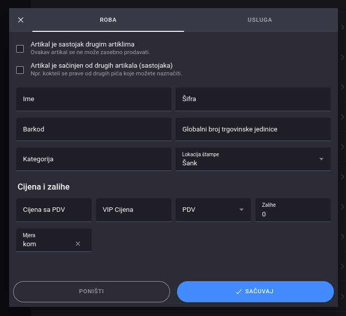 Add article form