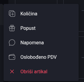 Article options