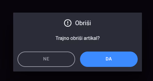 Delete article