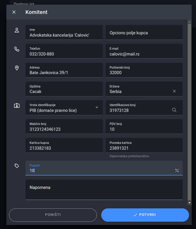 Add client complete