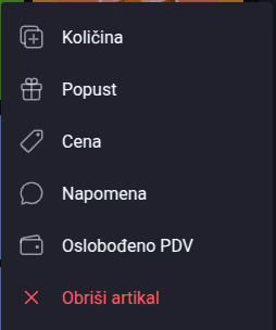 Article options