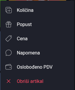 Article options