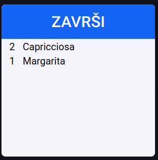 Finish order