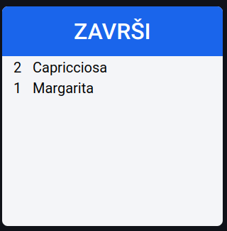 Finish order