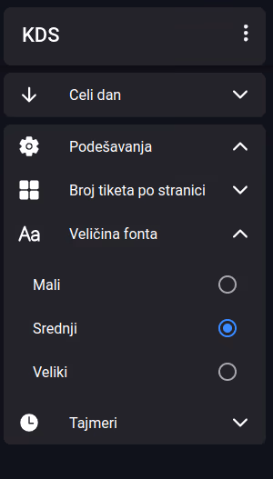 Font size