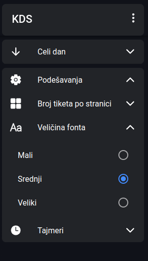 Font size