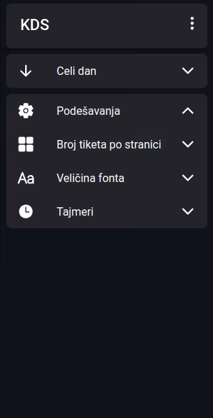 KDS navigation