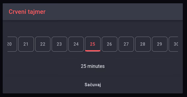 Red timer