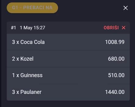 Split receipt