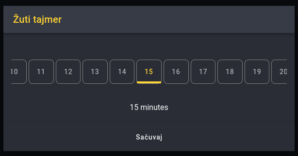 Yellow timer