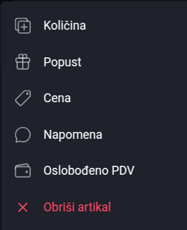 Article options