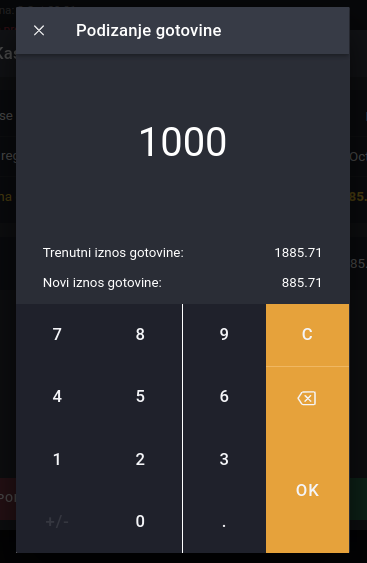 Take cash