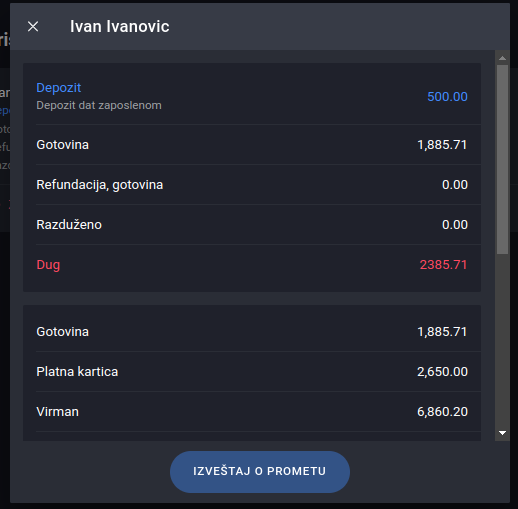 User preview after deposit