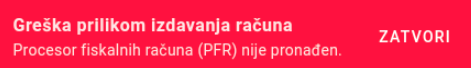 PFR communication error